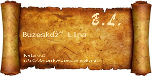 Buzeskó Lina névjegykártya